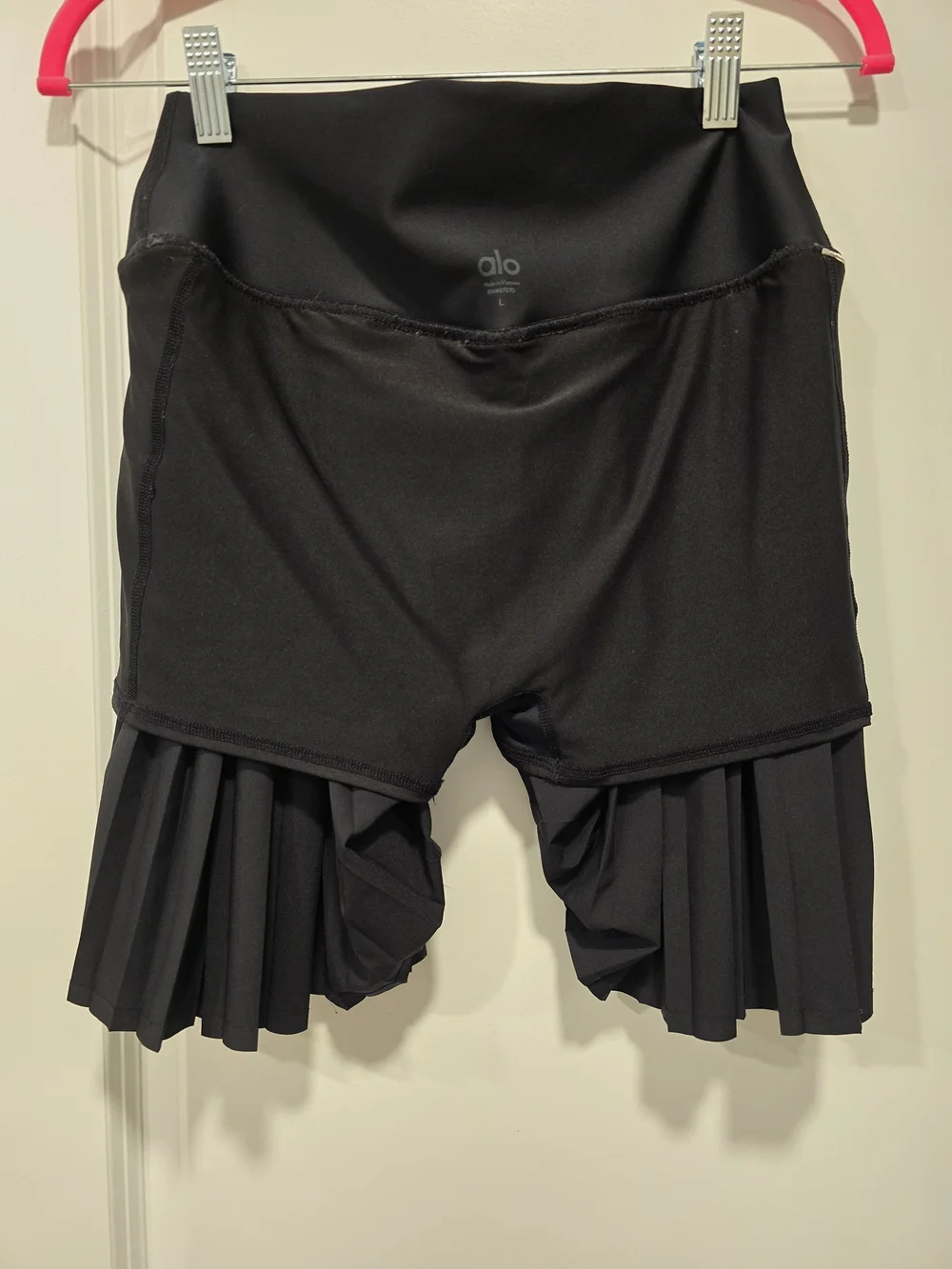 Alo Yoga Grand Slam Tennis Skirt - Pleated Black Skort Large